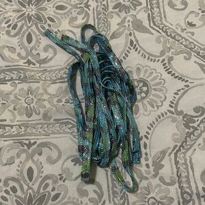 Roma Blue Animal Print Metallic Thigh Leg Wrap